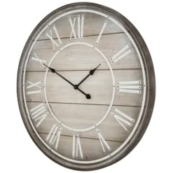Clocks-Kirkland's Home Rustic Charm Wood Wall Clock