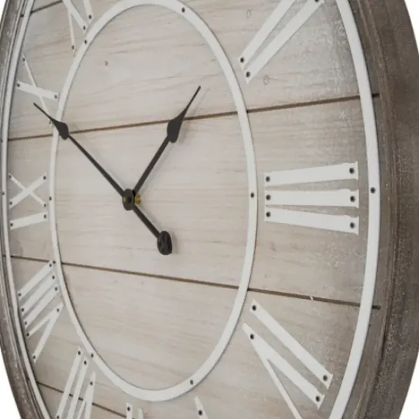Clocks-Kirkland's Home Rustic Charm Wood Wall Clock