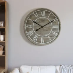 Clocks-Kirkland's Home Rustic Charm Wood Wall Clock