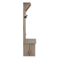 Entryway Furniture-Kirkland's Home Rustic Driftwood Hall Tree Brown