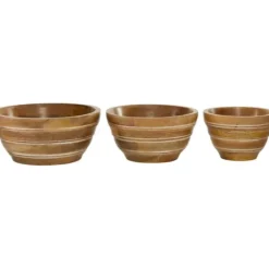 Decorative Bowls & Jars-Kirkland's Home Rustic Forest Ivory Hand Carved 2-Pc. Bowl Set Tan