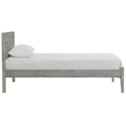 Beds & Headboards-Kirkland's Home Rustic Gray Pine Panel Twin Bed Frame