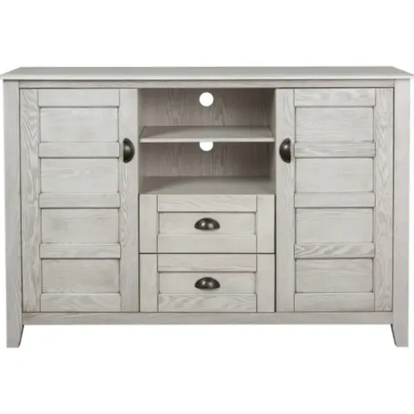 Tv Stands & Media Consoles-Kirkland's Home Rustic Gray Wood 2-Drawer Console Table