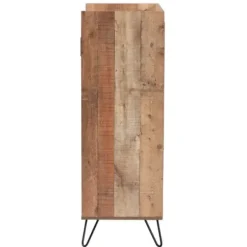 Cabinets & Sideboards-Kirkland's Home Rustic Hairpin Wine Cabinet Brown