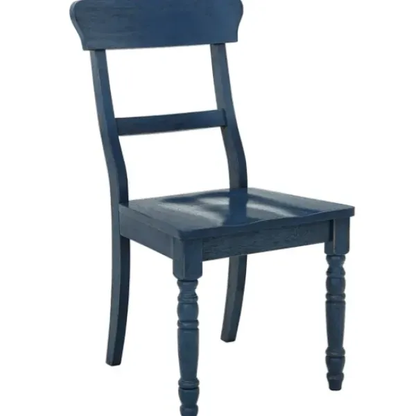 Dining Chairs-Kirkland's Home Rustic Ladder Back Dining Chairs, Set Of 2 Blue