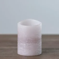 Flameless Candles-Kirkland's Home Rustic Led Pillar Candle, 3X4 In. Gray
