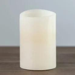 Flameless Candles-Kirkland's Home Rustic Led Pillar Candle, 4X6 In. Ivory