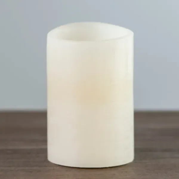 Flameless Candles-Kirkland's Home Rustic Led Pillar Candle, 4X6 In. Ivory