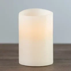 Flameless Candles-Kirkland's Home Rustic Led Pillar Candle, 4X6 In. Ivory