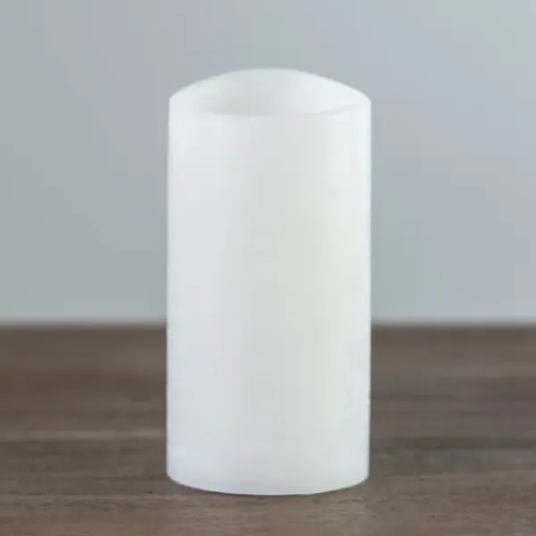Flameless Candles-Kirkland's Home Rustic Led Pillar Candle, 3X6 In. White
