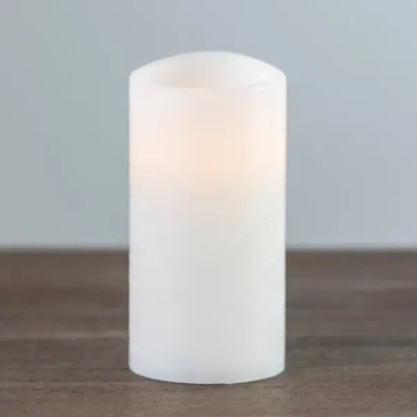 Flameless Candles-Kirkland's Home Rustic Led Pillar Candle, 3X6 In. White