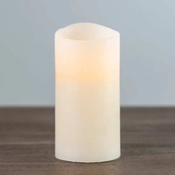 Flameless Candles-Kirkland's Home Rustic Led Pillar Candle, 3X6 In. Ivory