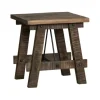 Accent & End Tables-Kirkland's Home Rustic Mango Wood And Iron Side Table Brown