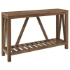 Console Tables-Kirkland's Home Rustic Oak A-Frame Console Table Brown