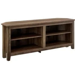 Tv Stands & Media Consoles-Kirkland's Home Rustic Oak Corner Tv Stand Brown
