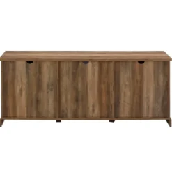 Tv Stands & Media Consoles-Kirkland's Home Rustic Oak Sliding Barn Door Tv Stand Brown