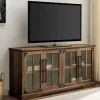 Tv Stands & Media Consoles-Kirkland's Home Rustic Oak Window 4-Door Tv Stand Brown