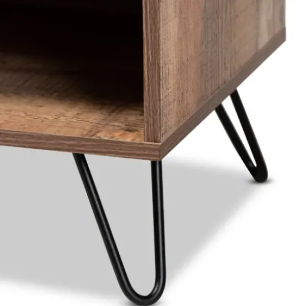 Tv Stands & Media Consoles-Kirkland's Home Rustic Oak Wood Tv Stand Brown