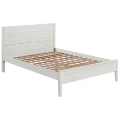 Beds & Headboards-Kirkland's Home Rustic Pine Panel 3-Pc. Full Bedroom Set White