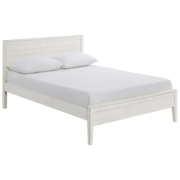 Beds & Headboards-Kirkland's Home Rustic Pine Panel 3-Pc. Full Bedroom Set White