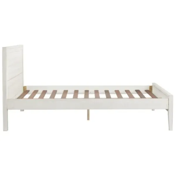 Beds & Headboards-Kirkland's Home Rustic Pine Panel 3-Pc. Full Bedroom Set White