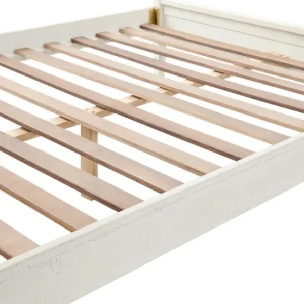 Beds & Headboards-Kirkland's Home Rustic Pine Panel 3-Pc. Full Bedroom Set White