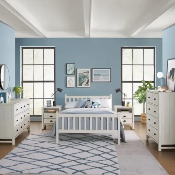 Beds & Headboards-Kirkland's Home Rustic Pine Spindle Full Bed Frame White