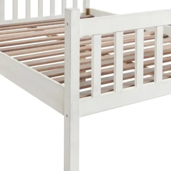 Beds & Headboards-Kirkland's Home Rustic Pine Spindle Full Bed Frame White