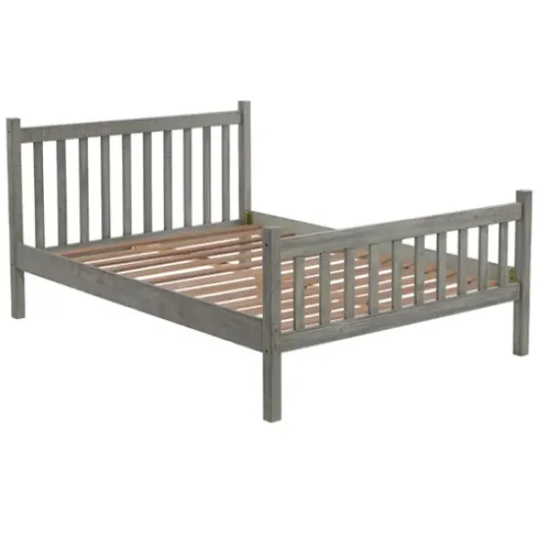Beds & Headboards-Kirkland's Home Rustic Pine Spindle 3-Pc. Full Bedroom Set Gray