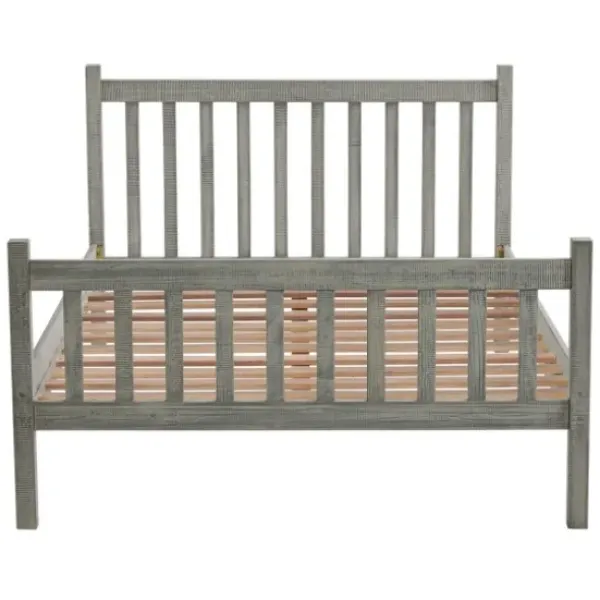Beds & Headboards-Kirkland's Home Rustic Pine Spindle 3-Pc. Full Bedroom Set Gray