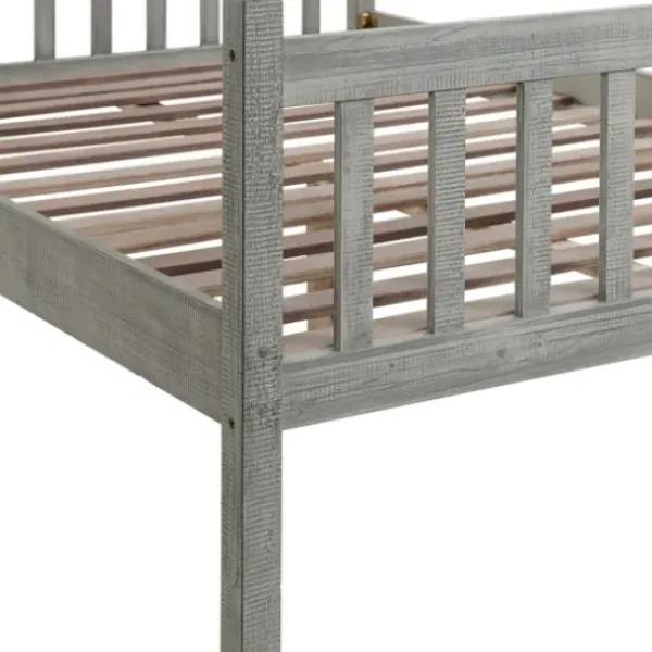 Beds & Headboards-Kirkland's Home Rustic Pine Spindle 3-Pc. Full Bedroom Set Gray