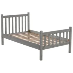 Beds & Headboards-Kirkland's Home Rustic Pine Spindle 3-Pc. Twin Bedroom Set Gray