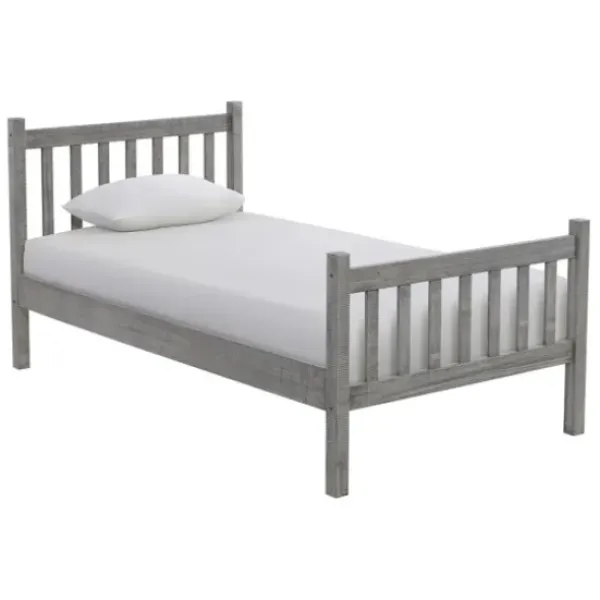 Beds & Headboards-Kirkland's Home Rustic Pine Spindle 3-Pc. Twin Bedroom Set Gray