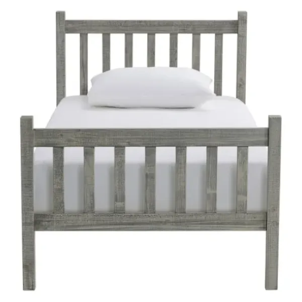 Beds & Headboards-Kirkland's Home Rustic Pine Spindle 3-Pc. Twin Bedroom Set Gray
