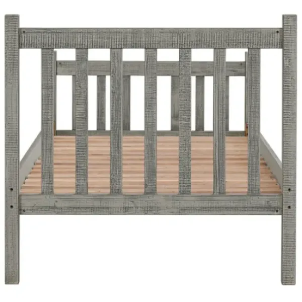 Beds & Headboards-Kirkland's Home Rustic Pine Spindle 3-Pc. Twin Bedroom Set Gray