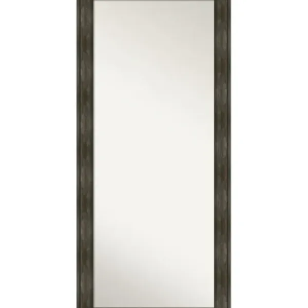 Full Length & Floor Mirrors-Kirkland's Home Rustic Rail Charred Framed Mirror, 30X66 In.