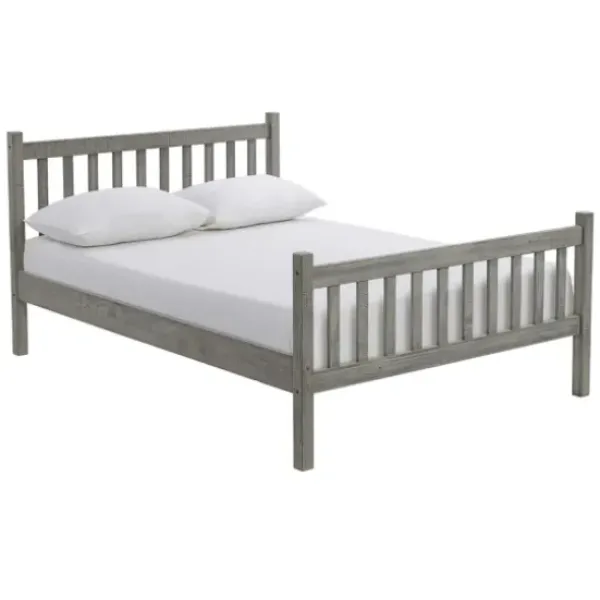 Beds & Headboards-Kirkland's Home Rustic Spindleback Full Bed Frame Gray