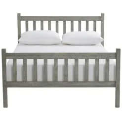 Beds & Headboards-Kirkland's Home Rustic Spindleback Full Bed Frame Gray