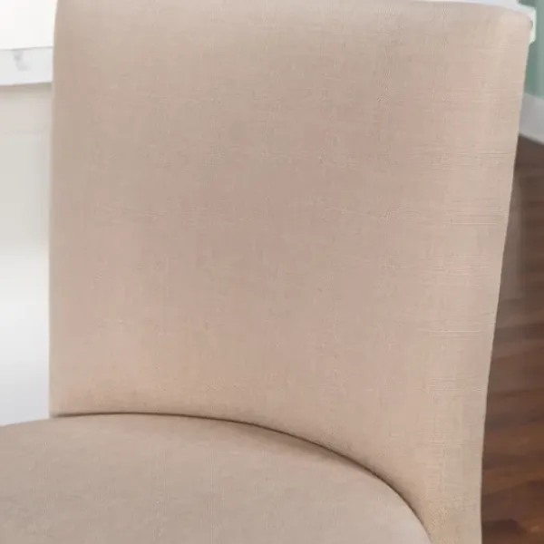 Bar Stools & Counter Height Stools-Kirkland's Home Rustic Taupe Upholstered Swivel Counter Stool Tan