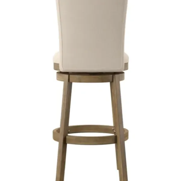 Bar Stools & Counter Height Stools-Kirkland's Home Rustic Taupe Upholstered Swivel Bar Stool Tan