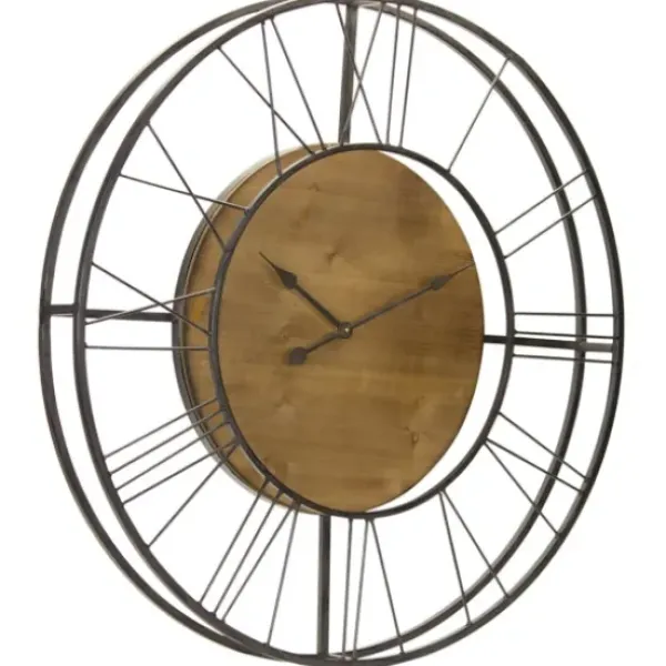 Clocks-Kirkland's Home Rustic Teardrop Minimalist Wall Clock