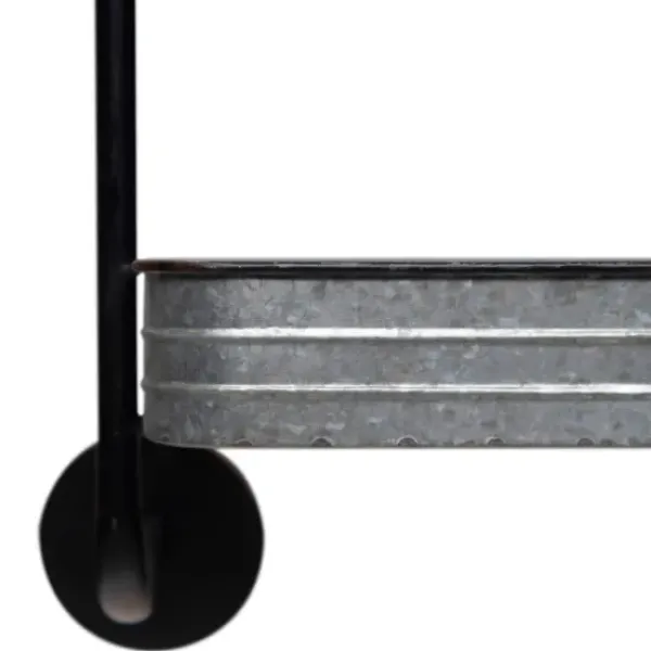 Shelves-Kirkland's Home Rustic Three Tiered Galvanized Metal Wall Shelf