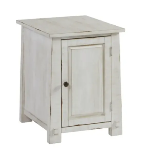 Accent & End Tables-Kirkland's Home Rustic White Cabinet Accent Table