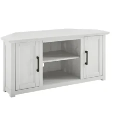 Tv Stands & Media Consoles-Kirkland's Home Rustic White Katy-Corner Tv Stand