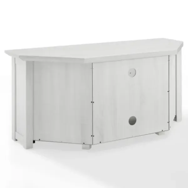 Tv Stands & Media Consoles-Kirkland's Home Rustic White Katy-Corner Tv Stand