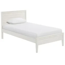 Beds & Headboards-Kirkland's Home Rustic White Pine Panel Twin Bed Frame