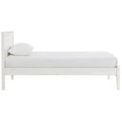 Beds & Headboards-Kirkland's Home Rustic White Pine Panel Twin Bed Frame
