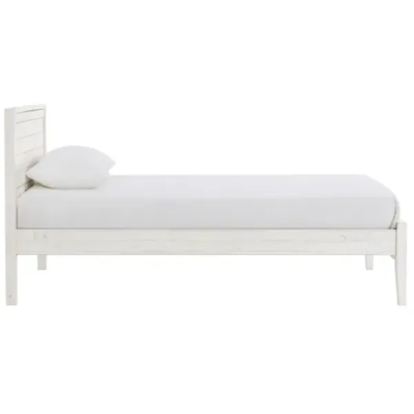Beds & Headboards-Kirkland's Home Rustic White Pine Panel Twin Bed Frame