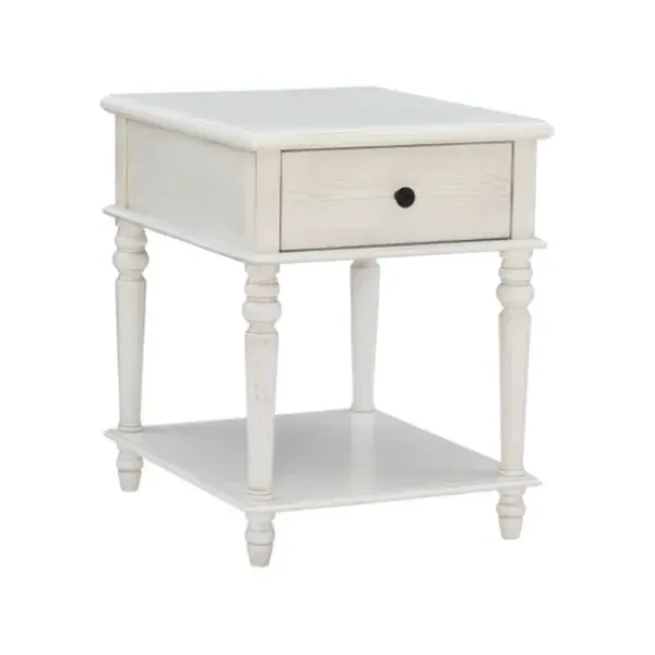 Accent & End Tables-Kirkland's Home Rustic White Turned Legs Accent Table