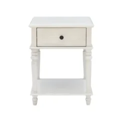 Accent & End Tables-Kirkland's Home Rustic White Turned Legs Accent Table